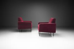 Pair of Italian Mid Century Upholstered Armchairs Italy 1960s - 4294686