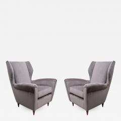 Pair of Italian Mid Century Wing Chairs - 891200
