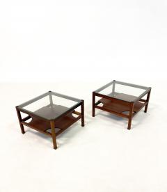 Pair of Italian Mid Century Wooden Side Tables - 3007105