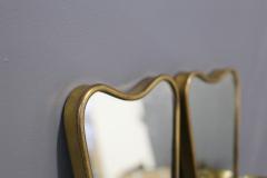 Pair of Italian MidCentury applique with Mirror in brass 1950s - 1190305