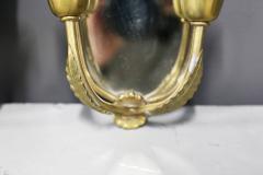 Pair of Italian MidCentury applique with Mirror in brass 1950s - 1190306