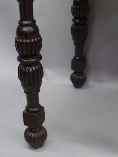 Pair of Italian Midcentury Carved and Turned Wood Stools or Benches Italy 1930 - 1770803