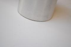 Pair of Italian Modern Bedside Table Lamps in Opaline Glass and Brushed Aluminum - 3518207