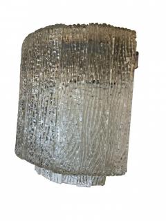 Pair of Italian Modern Handblown Glass Wall Lights Sconces Venini - 4163249