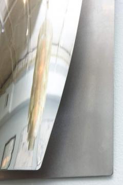 Pair of Italian Modern Polished Chrome and Stainless Steel Wall Lights Sconces - 4692244