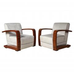 Pair of Italian Moderne Lounge Chairs - 4783085
