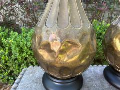 Pair of Italian Modernist Brass Lamps - 4224772