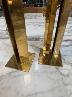 Pair of Italian Modernist Brass Table Lamps - 4611435