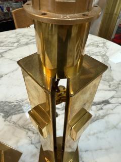 Pair of Italian Modernist Brass Table Lamps - 4611439