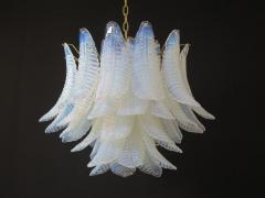 Pair of Italian Modernist Iridescent Murano Glass Chandelier 1980 - 695115