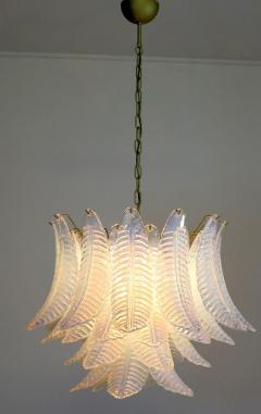 Pair of Italian Modernist Iridescent Murano Glass Chandelier 1980 - 695117