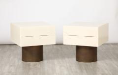 Pair of Italian Modernist Lacquered End Side Tables Italy circa 1970 - 3528164