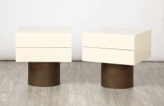 Pair of Italian Modernist Lacquered End Side Tables Italy circa 1970 - 3528165