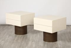 Pair of Italian Modernist Lacquered End Side Tables Italy circa 1970 - 3528166