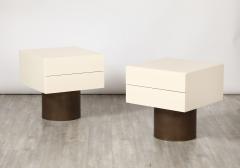 Pair of Italian Modernist Lacquered End Side Tables Italy circa 1970 - 3528167