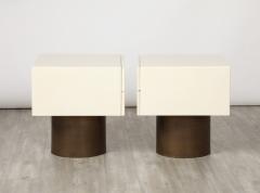 Pair of Italian Modernist Lacquered End Side Tables Italy circa 1970 - 3528168