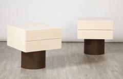 Pair of Italian Modernist Lacquered End Side Tables Italy circa 1970 - 3528172