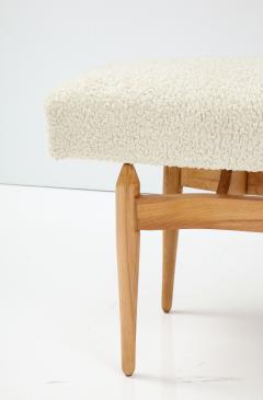 Pair of Italian Modernist Oak Benches or Stools - 2354593