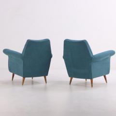 Pair of Italian Modernist club chairs in reupholstery  - 4104896