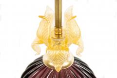 Pair of Italian Murano Amethyst Glass Table Lamps - 1378059