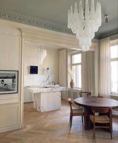 Pair of Italian Murano Glass Drop Chandelier 1970s - 3613769
