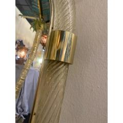 Pair of Italian Murano Glass Wall Mirrors in Gold Leaf Torciglione  - 4493017