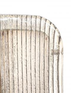 Pair of Italian Murano Glass and Brass Vertical Sconces with Clear Ribbed Glass - 4619007