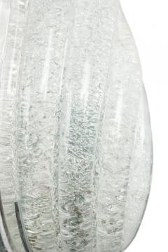 Pair of Italian Murano Silver Dusted Glass Leaf Wall Sconces - 4651800