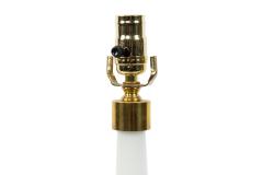 Pair of Italian Murano White Glass Table Lamps - 1377498