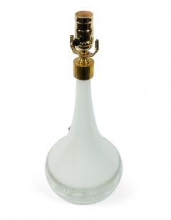 Pair of Italian Murano White Glass Table Lamps - 1377499