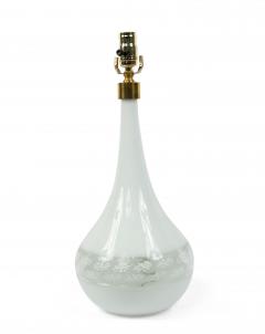 Pair of Italian Murano White Glass Table Lamps - 1377501