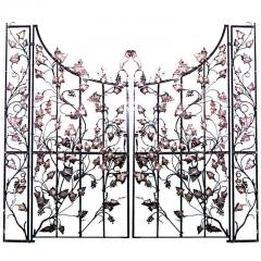 Pair of Italian Neo Classic Gilt Iron Gates - 2801585