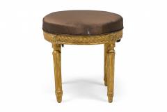 Pair of Italian Neo Classic Giltwood Upholstered Taborets Benches Stools - 4170340