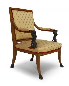 Pair of Italian Neo Classic Maple Arm Chairs - 1403472