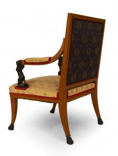 Pair of Italian Neo Classic Maple Armchairs - 4626309