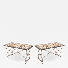 Pair of Italian Neo Classic Marble End Tables - 1441282