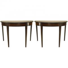 Pair of Italian Neo Classic Rosewood Console Tables - 4645161