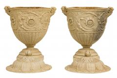 Pair of Italian Neo Classic Style Piranesi Lidded Urns Planters - 4409264