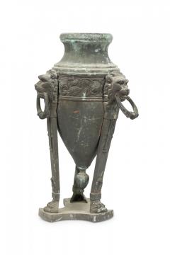 Pair of Italian Neo classic Patinated Bronze Athenienne Form Urns - 4199877
