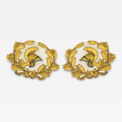 Pair of Italian Neoclassic Carved Gilt Wall Plaques - 4250436