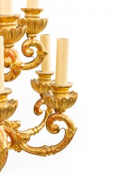 Pair of Italian Neoclassic Giltwood Acanthus Leaf Wall Sconces - 1379967