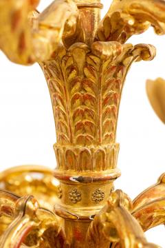 Pair of Italian Neoclassic Giltwood Acanthus Leaf Wall Sconces - 1379974