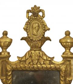 Pair of Italian Neoclassic Giltwood and Iron Giranoles Wall Mirrors - 4630555
