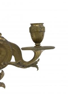 Pair of Italian Neoclassic Style Bronze Mermaid Wall Sconces - 1380217