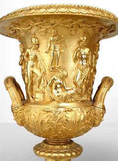 Pair of Italian Neoclassic Style Gilt Bronze Urns - 4201208
