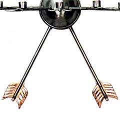 Pair of Italian Neoclassic Style Steel Crossed Arrow Wall Sconces - 4630199