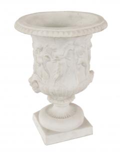 Pair of Italian Neoclassic Style White Porcelain Urns - 4674810