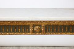 Pair of Italian Neoclassical Carved Painted and Gilded Console Tables - 2636085