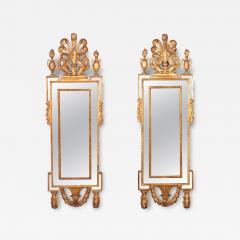 Pair of Italian Neoclassical Giltwood Mirrors - 4133192