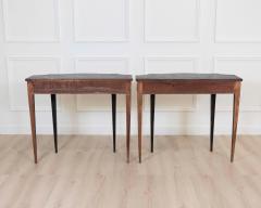 Pair of Italian Neoclassical Painted Console Tables Late 19th Century - 4611880